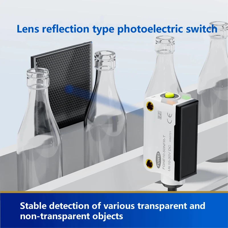 

Mirror Reflection Photoelectric Switch Sensor FGNE10-50NFR-T Transparent Object Sensing EYE E3Z-B61