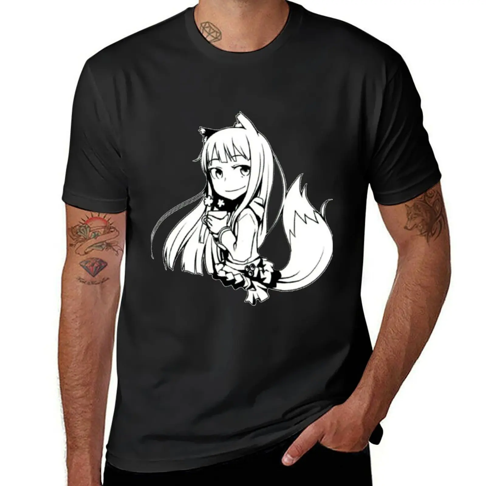 

Horo Spice and Wolf T-shirt quick-drying summer clothes funny t shirts for men