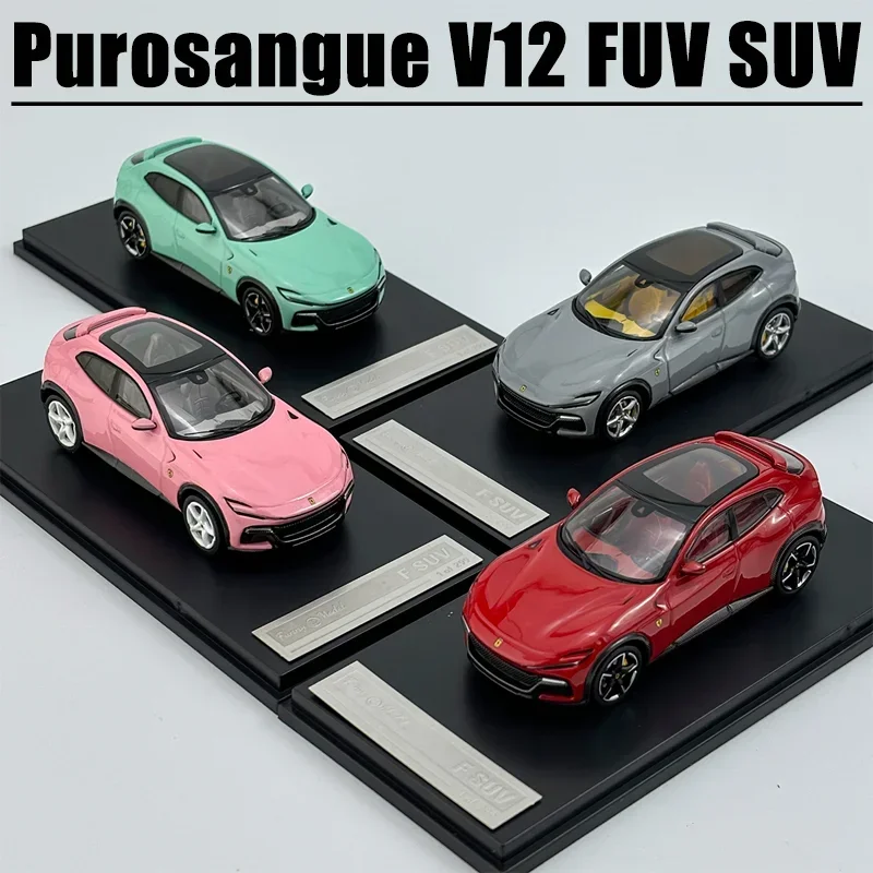 Funny Model 1/64 Purosangue V12 FUV SUV Alloy Toy Motor Vehicle Diecast Metal Model Gifts