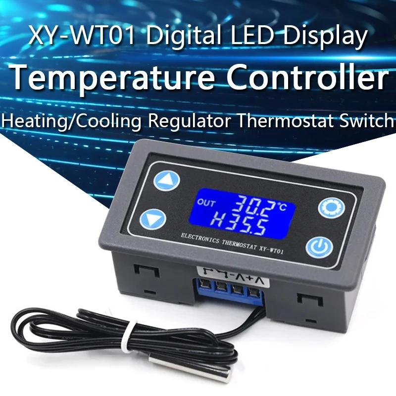 XY-WT01 Temperature Controller Digital LED Display Heating/Cooling Regulator Thermostat Switch