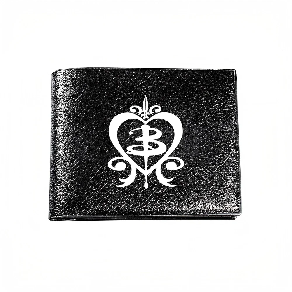 Heart With Bitcoin Symbol Elegant Men's Wallet Card Holder Casual Business Fashion Design