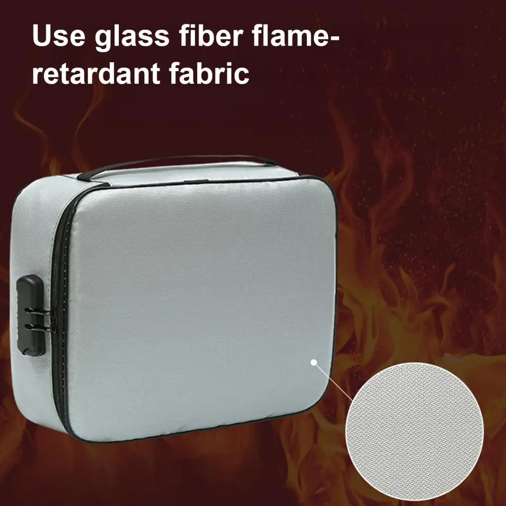 Moisture-resistant Storage Bag Classified Document Organizer Bag Fireproof Document Storage Bag with Lock Heat for Files