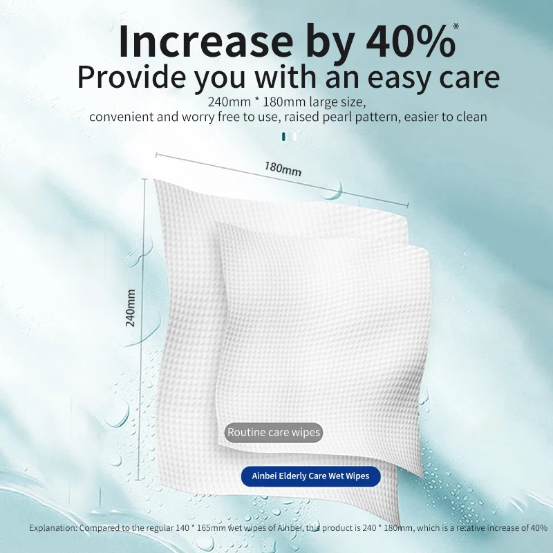 مناديل تنظيف معتمدة طبيًا للبالغين، متوازنة لدرجة الحموضة - ما بعد الجراحة، رعاية سلس البول، 80 درجة مئوية بشكل فردي #4