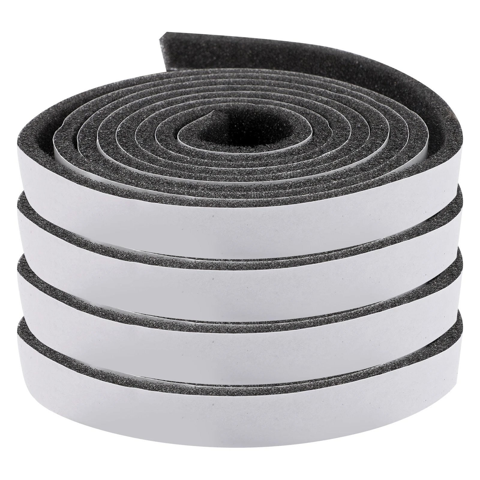 

4pcs Self Adhesive Weather Stripping Door Sealers Black Sound Insulation Tape Window Frame Gap Sealer Anti Dust Wind
