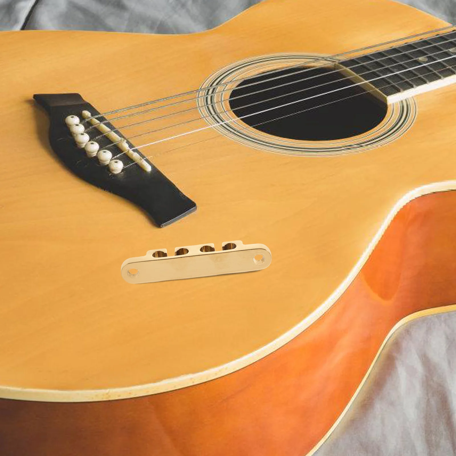 

2Pcs 6-String Electric Bass String Retainer Gold Groove Guide Tree Stable Tension Holder Replacement Part for Bass Guitar