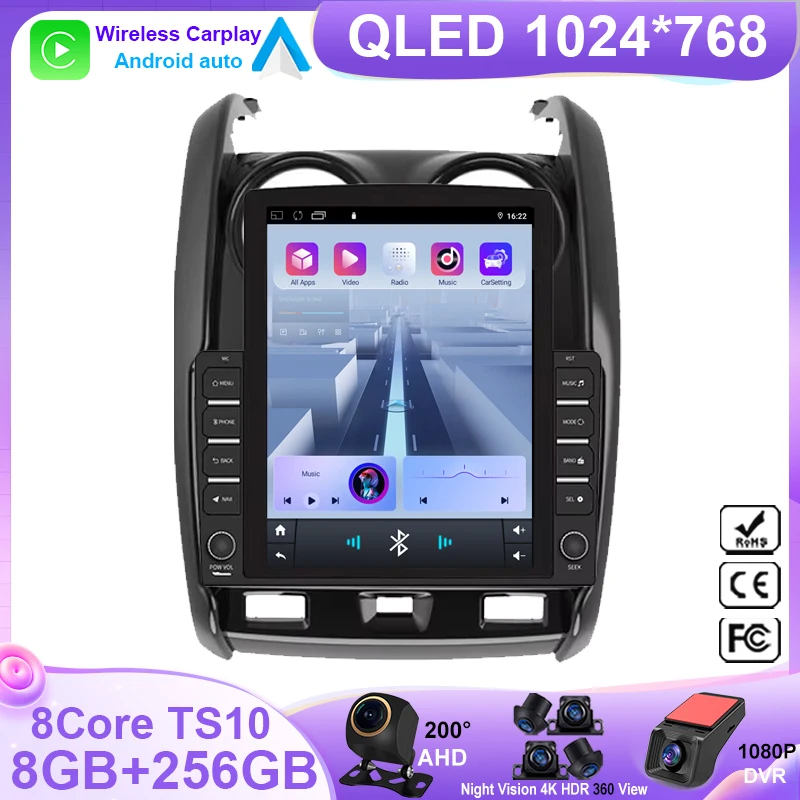 5g wifi android carro bt de alto desempenho 9.7 polegadas pulgadas para renault duster 2015-2020 reprodutor multimídia gps navegação dvd 2din