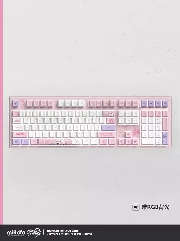 [Genuine] In Stock Game Honkai Impact 3RD Elysia HERRSCHER OF HUMAN :EGO Customized Mechanical Keyboards Anime Character Gift