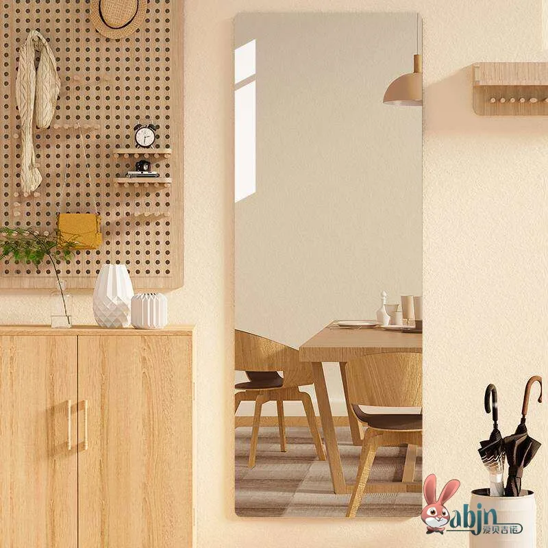 High Definition Acrylic Mirror Sticker Self Adhesive Wall Mounted Shatterproof Full Body Dressing Mirror for Home Use