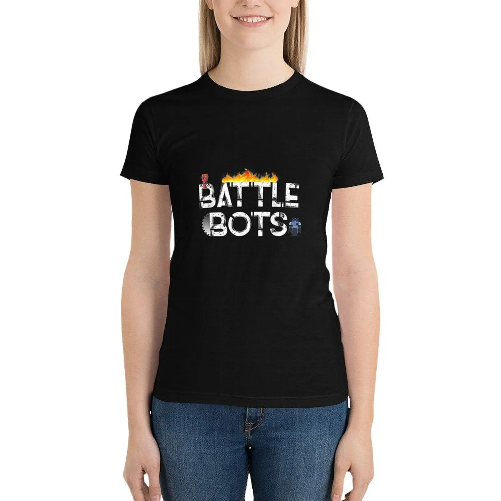 Battle Bots Fighting Robots T-Shirt anime clothes graphics aesthetic clothes plus size t shirts for Women loose fit