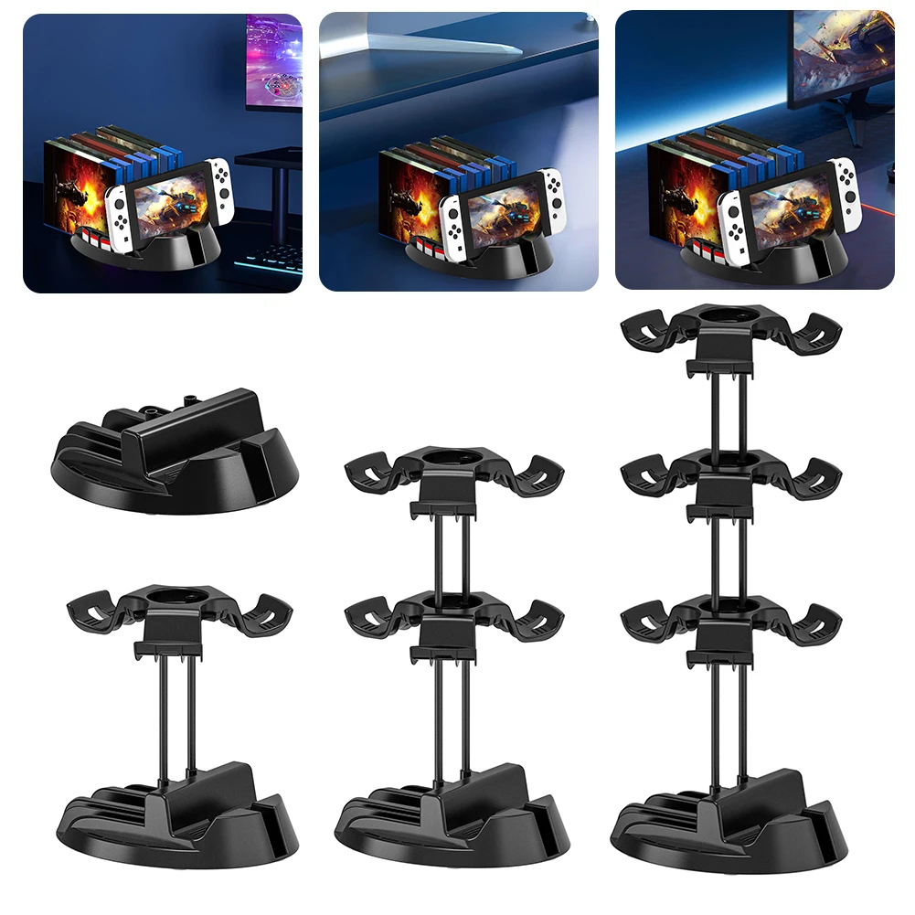 

1/2/3 Tier Controller Holder Space Saving Controller Bracket Base Storage Rack Anti-Slip for PS Series/Steam/Switch Game Console