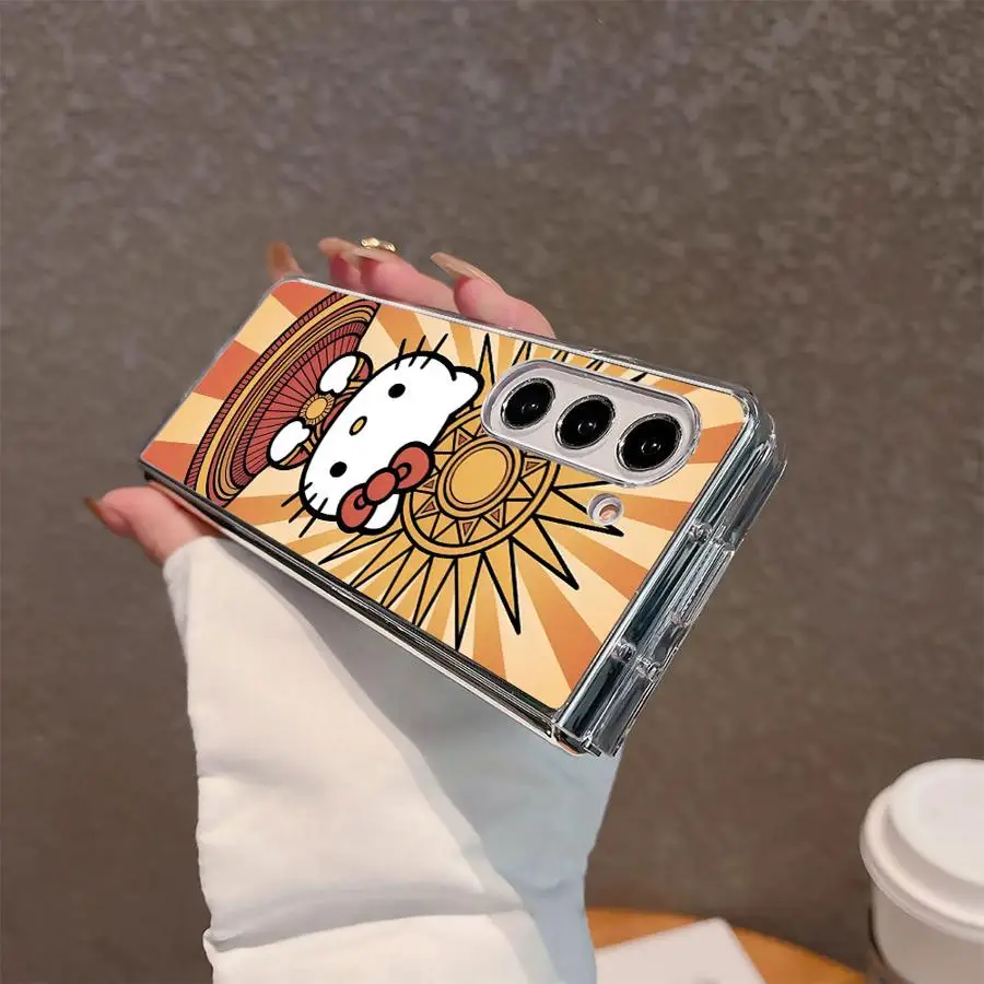 سانريو S جميلة مرحبا كيتي شفافة لينة غطاء الهاتف حقيبة لهاتف سامسونج غالاكسي ZFold7 ZFold6 ZFold4 ZFold5 Z أضعاف 7 6 5 4 3 #6