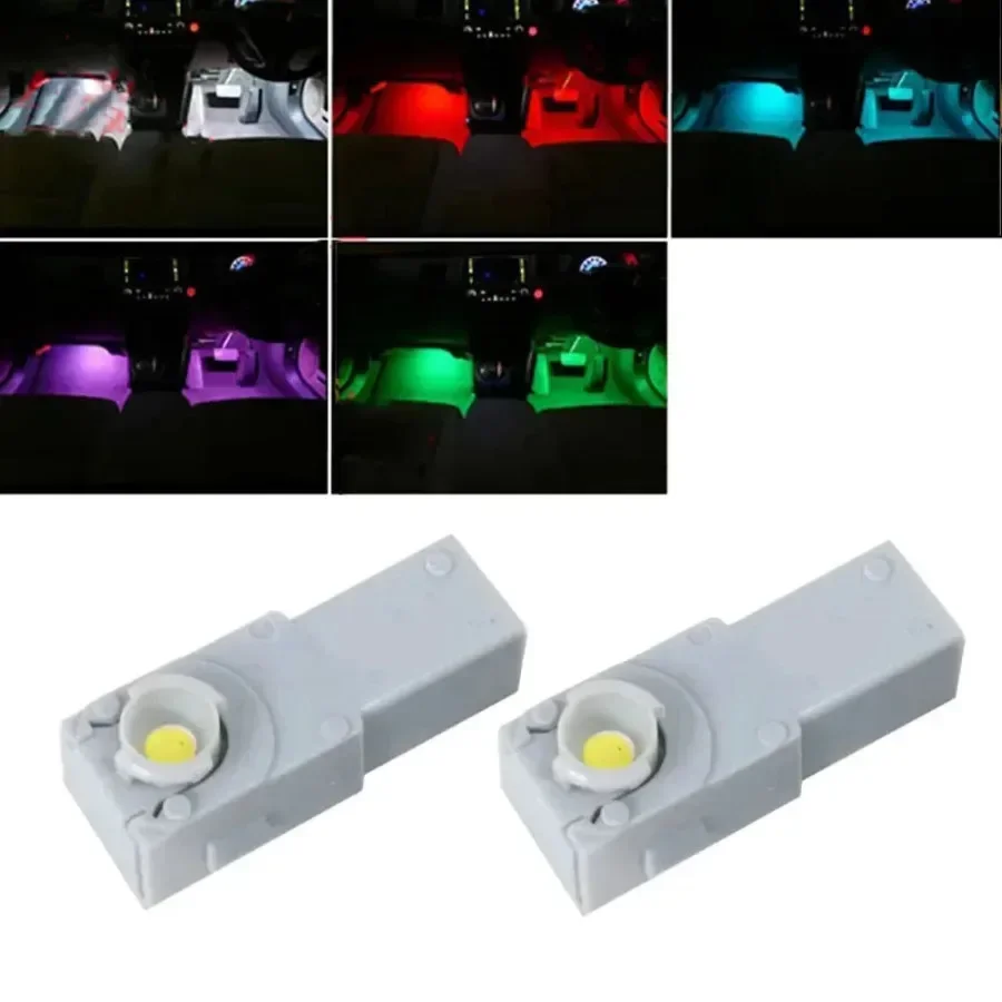 

2Pcs Car Interior Decor Footwell LED Light Footwell Atmosphere Lamp LED Footwell Light Illumination Car Decorative Accessories