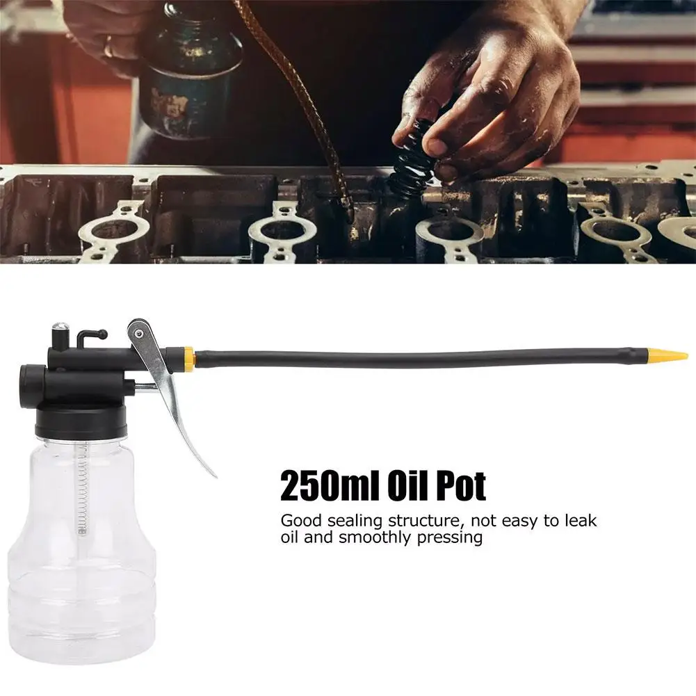 Auto Oil Can Oiler Plastic Metal High Pressure Pump Hardware Pot Car Oil Anti-drop Car Bottle Repair Tool T0v8