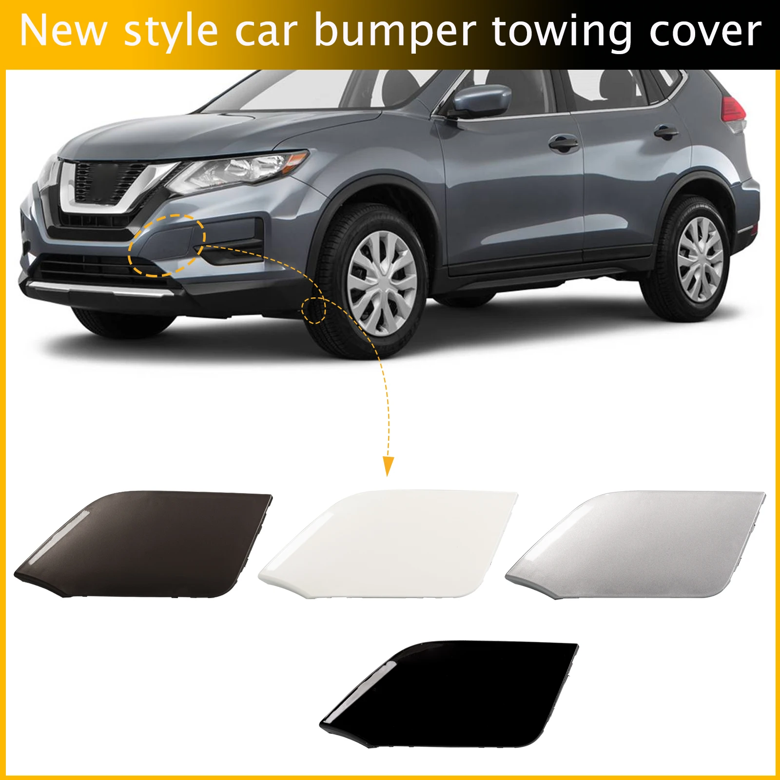 

Front Bumper Tow Hook Cap Towing Eye Cover For Nissan X-Trail T32 Rogue 2017-2020 622A0-6FL0H Car Accessories