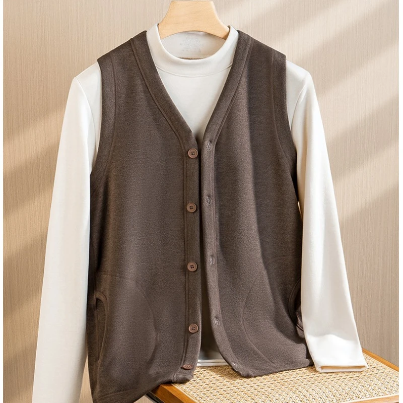 سترة شتوية للرجال مصنوعة من الحرير والصوف بنمط جديد مبطنة بالصوف سميكة لخريف وشتاء يمكن ارتداؤها في الخارج مع دفء شديد