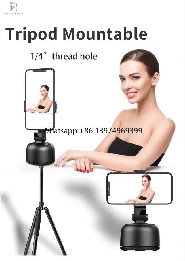 Following Genie Robot Cameraman Auto Face Tracking Smart Shooting Phone Holder 360 Rotation