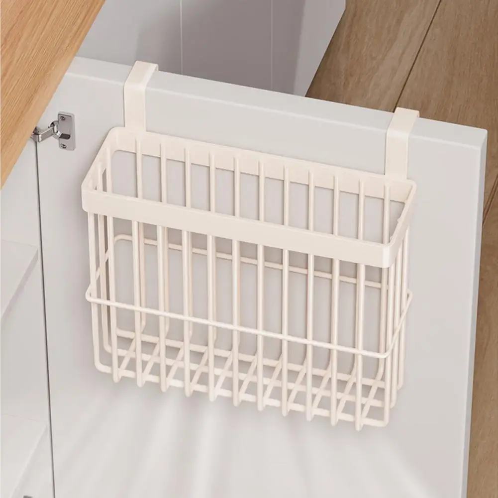 Wall-mounted Storage Basket Easy Installation Kitchen Organizer Hanging Storage Basket Organizer for Kitchen Cabinet Door Wall