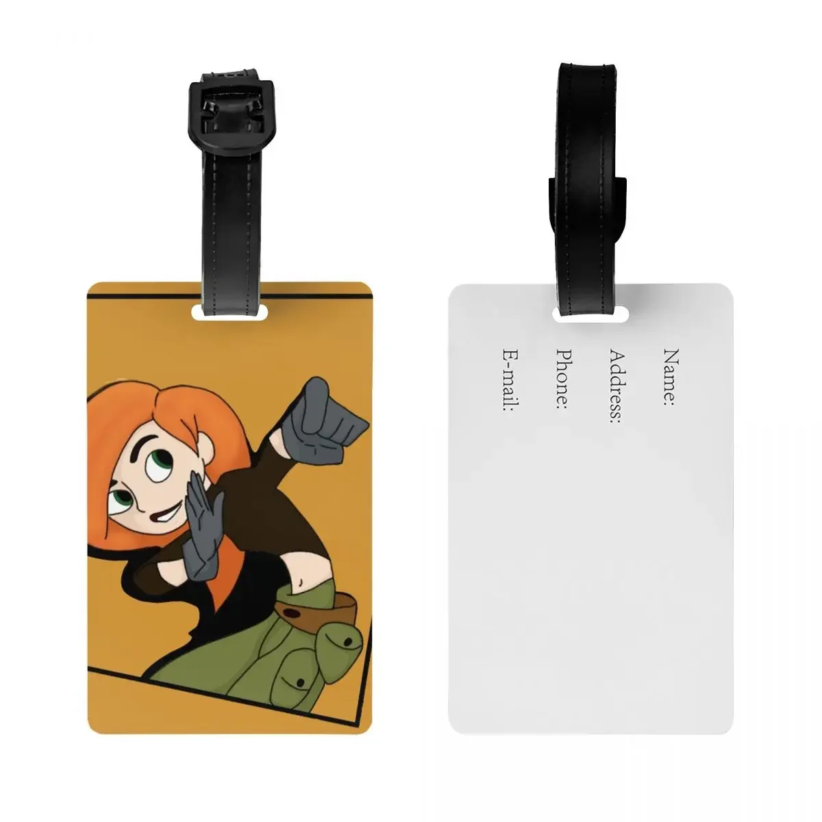 Kim Possible - Comic Panel Style Luggage Tags Suitcase Accessories Fashion Baggage Boarding Tag Label Holder ID Name Address