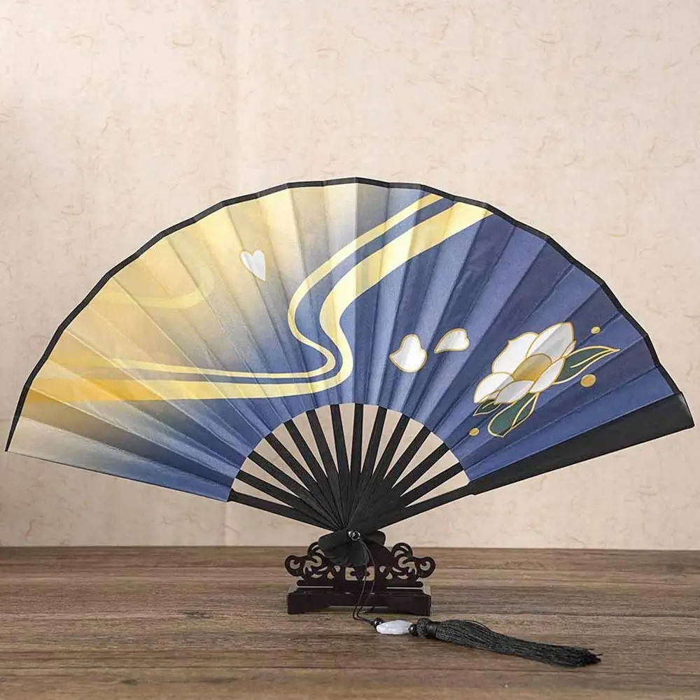 Ventilador Anime Dobrável para Cosplay, Pano Popular, Presente Durável, Festa Prop