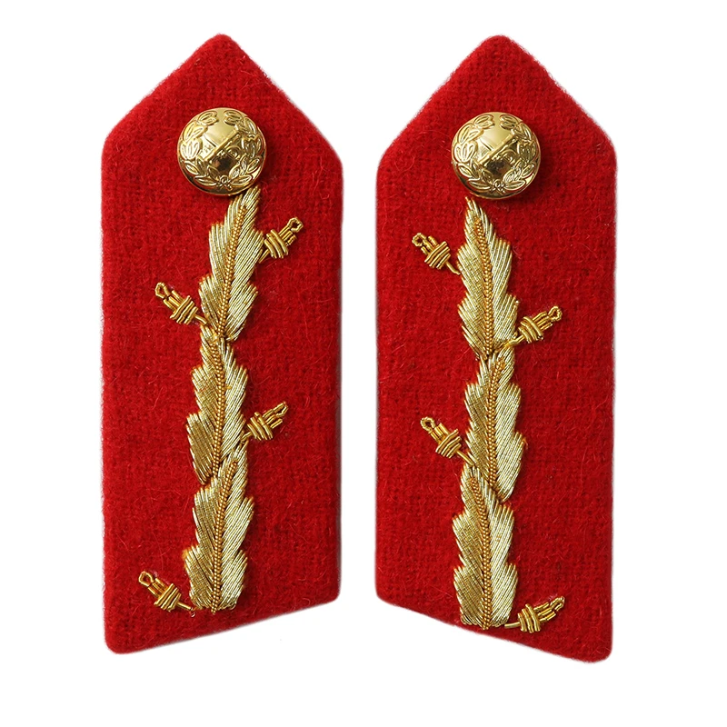 شارة شارة ذات ياقة موحدة مطرزة يدويًا عسكرية بريطانية لمجموعة الهدايا، شارة كتف، مشبك معدني خلفي