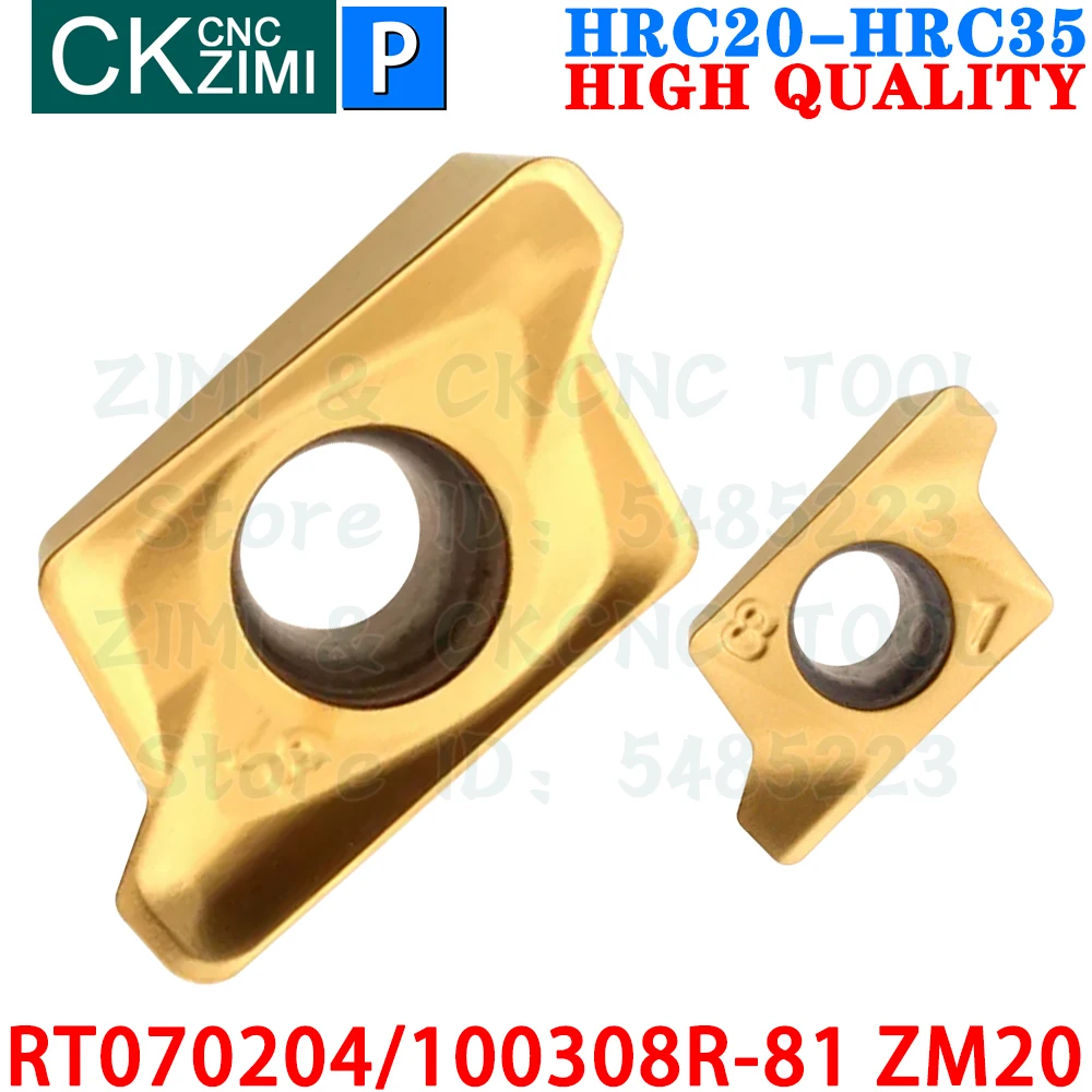 RT070204R-81 ZM20 RT100308R-81 ZM20 Inserto de carburo Inserto de fresado de avance rápido Herramientas de fresado de corte pesado de avance rápido indexable CNC para acero Acero inoxidable