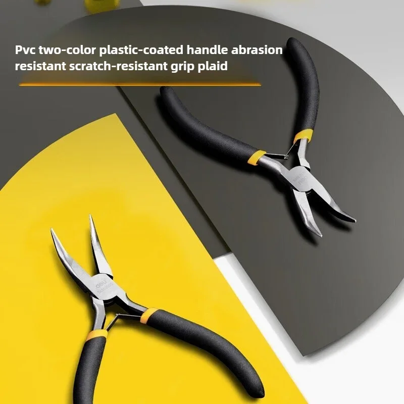 Deli Mini Pliers Making Pliers Precision Wire Cutters, Needle, Round & Bent Nose for Making, Chain Nose, Craft, Earring