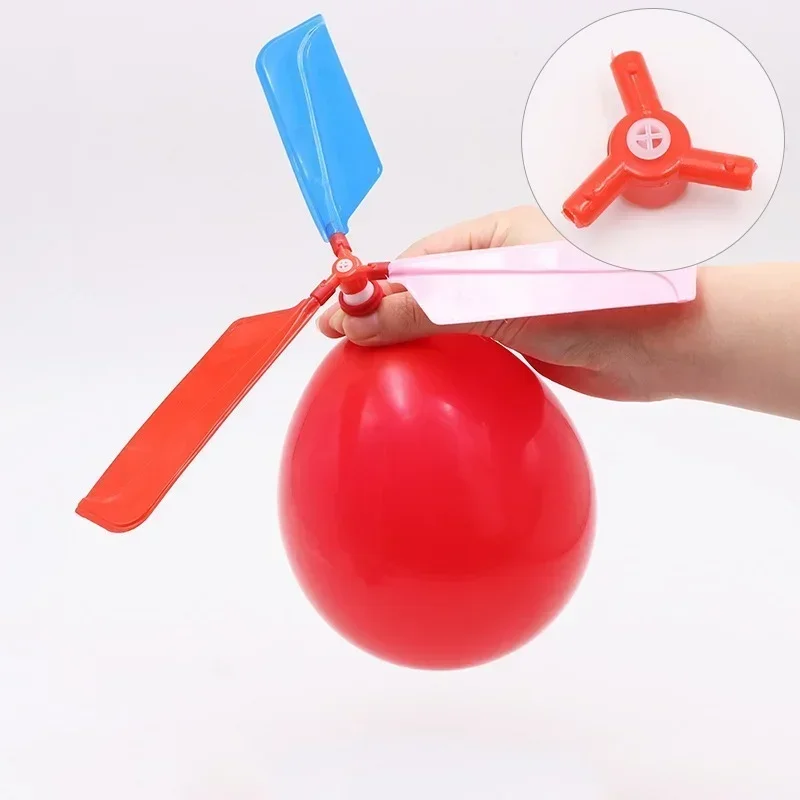 10/1Pcs Helicopter Balloons Easter Balloon Portable Outdoor Air Playing Toys Powered Flying Games Birthday Party Supplies