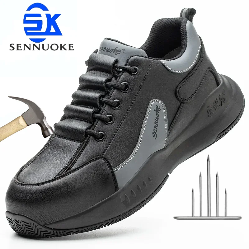 Safety Shoes ManforWork Man\'s Safety working Shoes Lightweight Work Wear Free Shipping Industrial Security-Protection Waterproof