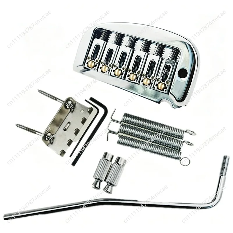 6 Strings Roller Saddle Tremolo Bridge System Electric Guitar Repair Parts Replacement Kit With Bar Screws