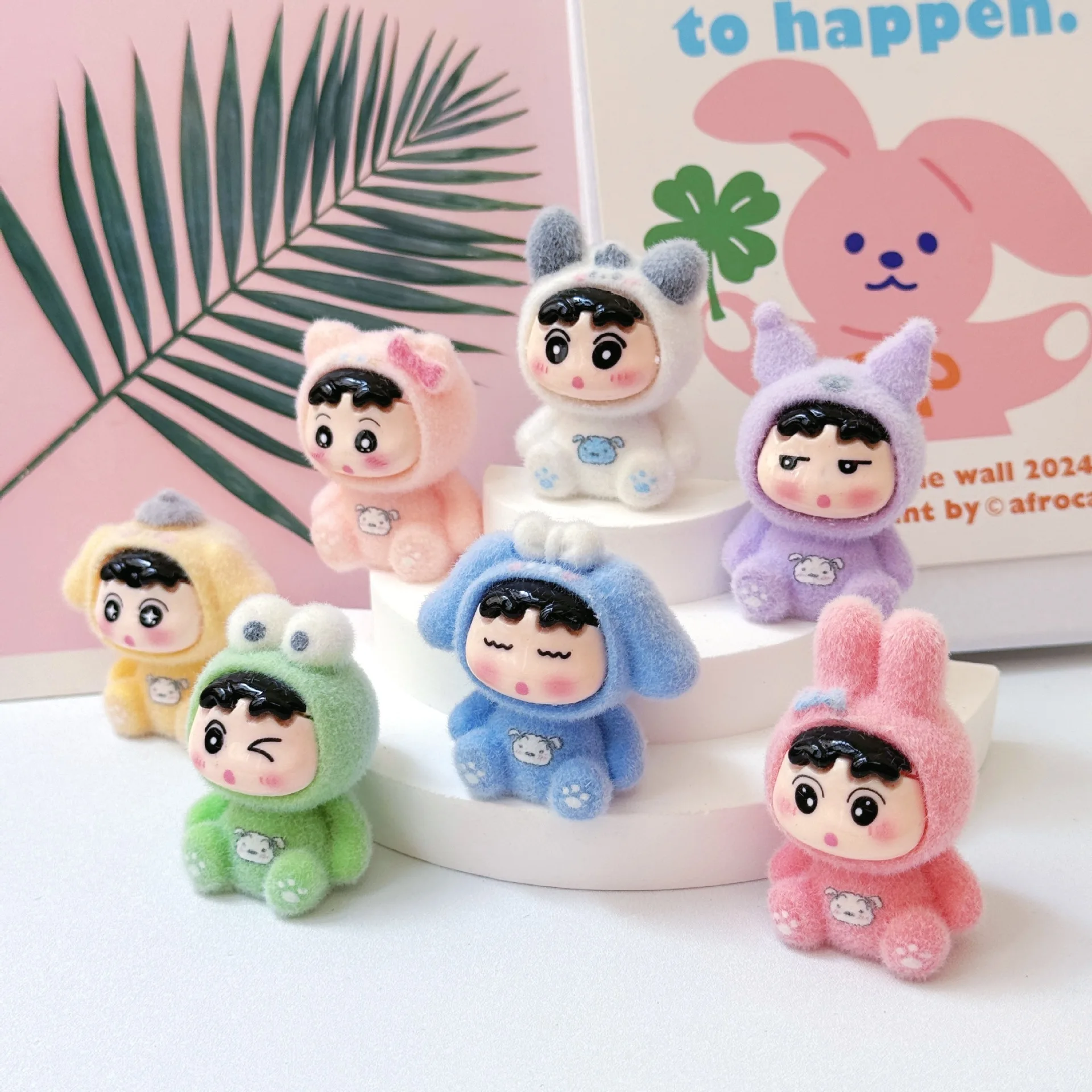 ฟิกเกอร์การ์ตูนชินจัง 7 ชิ้น ของตกแต่งโต๊ะทำงานน่ารัก อุปกรณ์ทำพวงกุญแจ DIY ของตกแต่งรถยนต์ ของขวัญสำหรับผู้ชายและผู้หญิง