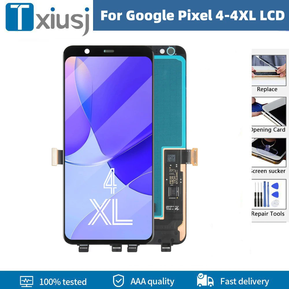 AAA+++ For Google Pixel 4 4XL LCD Display Touch Screen Digitizer Assembly For Pixel 4A 5GScreen Replacement Parts 6.3 Display