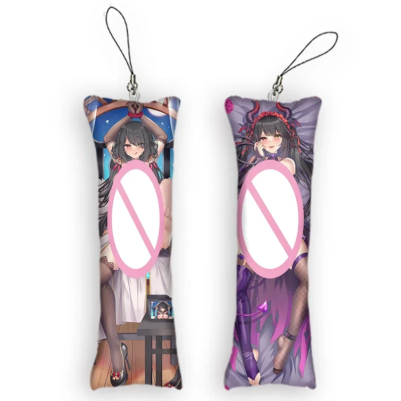 Fashion DATE A LIVE Tokisaki Kurumi Mini Dakimakura Anime Double-Sided Printed Small Pillow Pendant Cute Keychain Bag Han