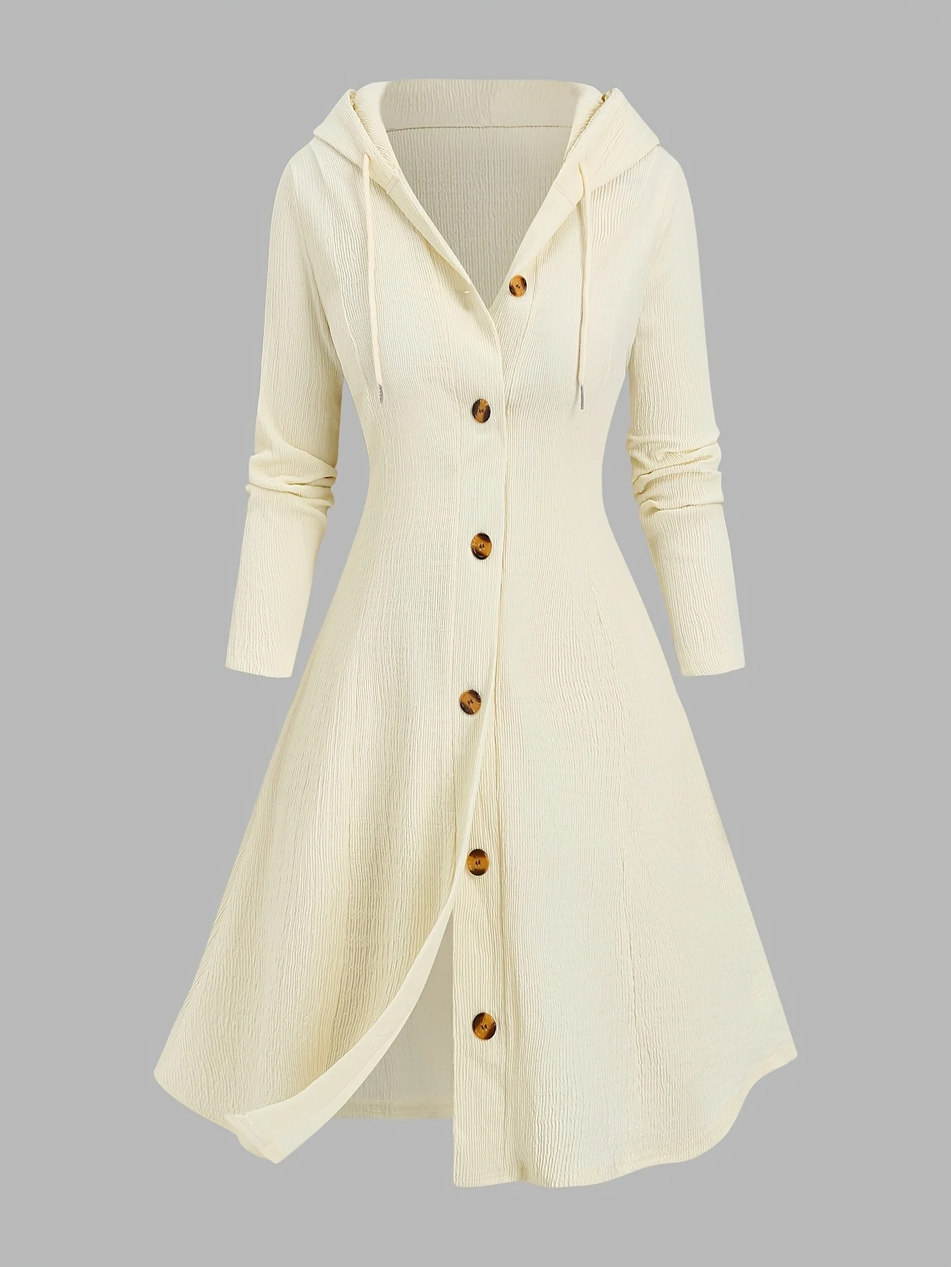 Ladies Large Size Hooded Casual Long Sleeve Open Cardigan Coat Spring Autumn Style European And American Fashion