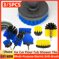 3/5PCS Drill Brush Kit Power Scrubber Cleaning Brush Attachment Set Cordless Drill Attachment Kit Kitchen Bathroom Cleaning Kit