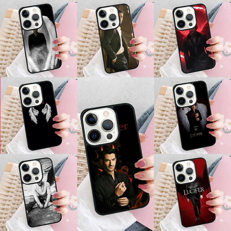 American TV Lucifer Angel Soft Phone Case Cover for iPhone 16 Promax 15 Pro 13 14 Plus 11 12 Mini XR XS MAX Coque