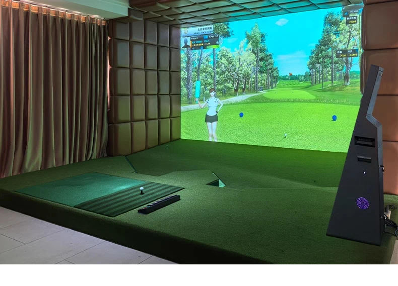 PGM MNQ002 نظام محاكاة الجولف الداخلي ثلاثي الأبعاد سعر تدريب الجولف الداخلي أدوات محاكاة الجولف بشاشة احترافية للمنزل #6