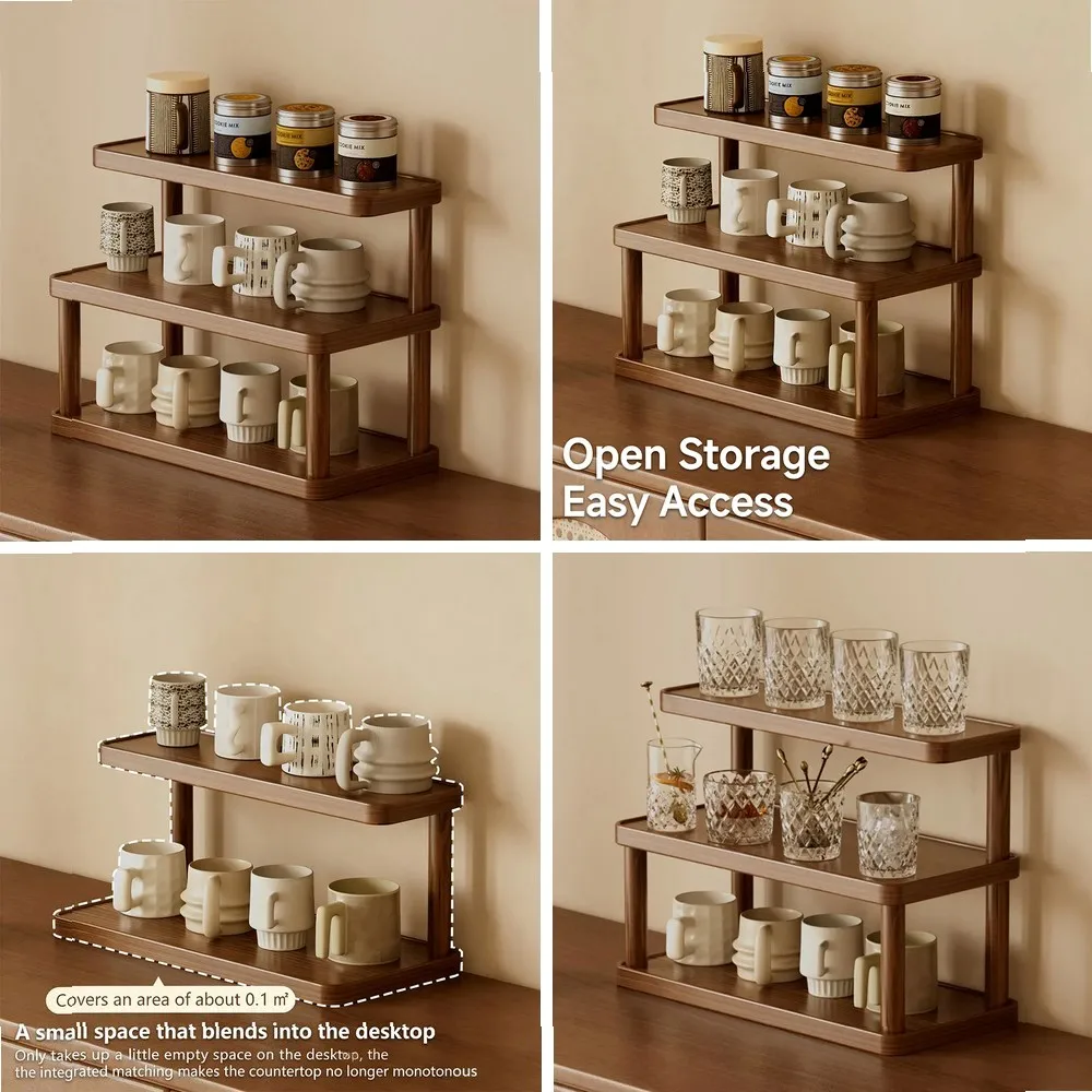 

Desktop Cup Holder Rack for Living Room, Bar Counter, Coffee Corner & Dining Cabinet Storage