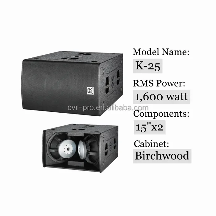 Dual 15 Inch Neodymium Subwoofer Speaker Waterproof Professional Audio System for Outdoor Stage Installation