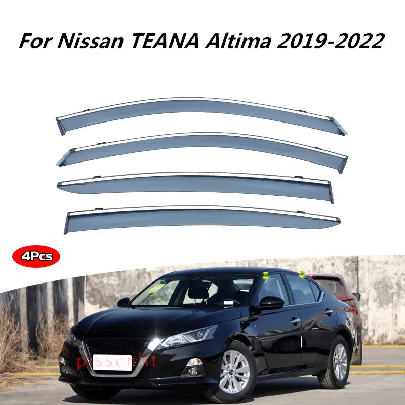 For Nissan TEANA Altima 2019-2022 Side Chrome Window Trim Car Cover Waterproof  Stainless Steel Parts Accessories Ventvisor