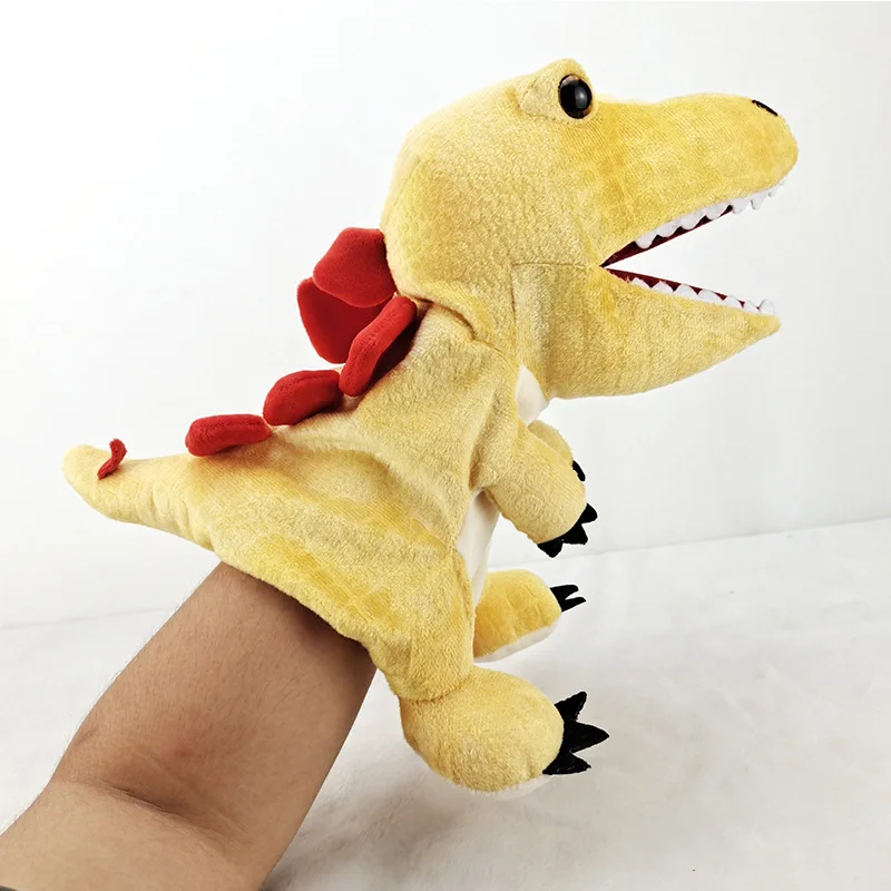 30Cm Dinosaurus Handpoppen Levensechte Triceratop Tyrannosaurus Rex Handpoppen Knuffels Pop Voor Kinderen Volwassenen