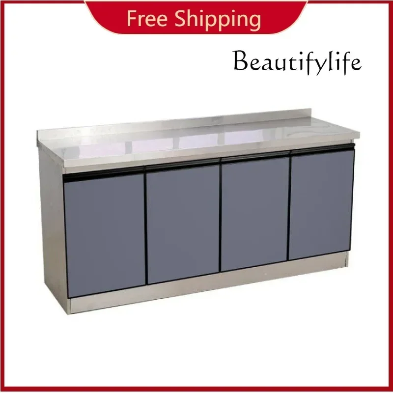 Rtr BJ W French Style Stainless Steel Kitchen Cabinet Stove Cabinet Integrated Cabinet Combination Household Storage Cupboard Ov
