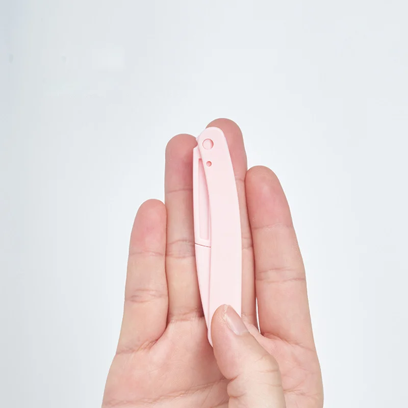 3PCS Tragbare Augenbraue Trimmer Sicher Augenbraue Former Faltbare Augenbraue Trimmer Rasierklinge Rasiermesser frauen Make-Up-Tools