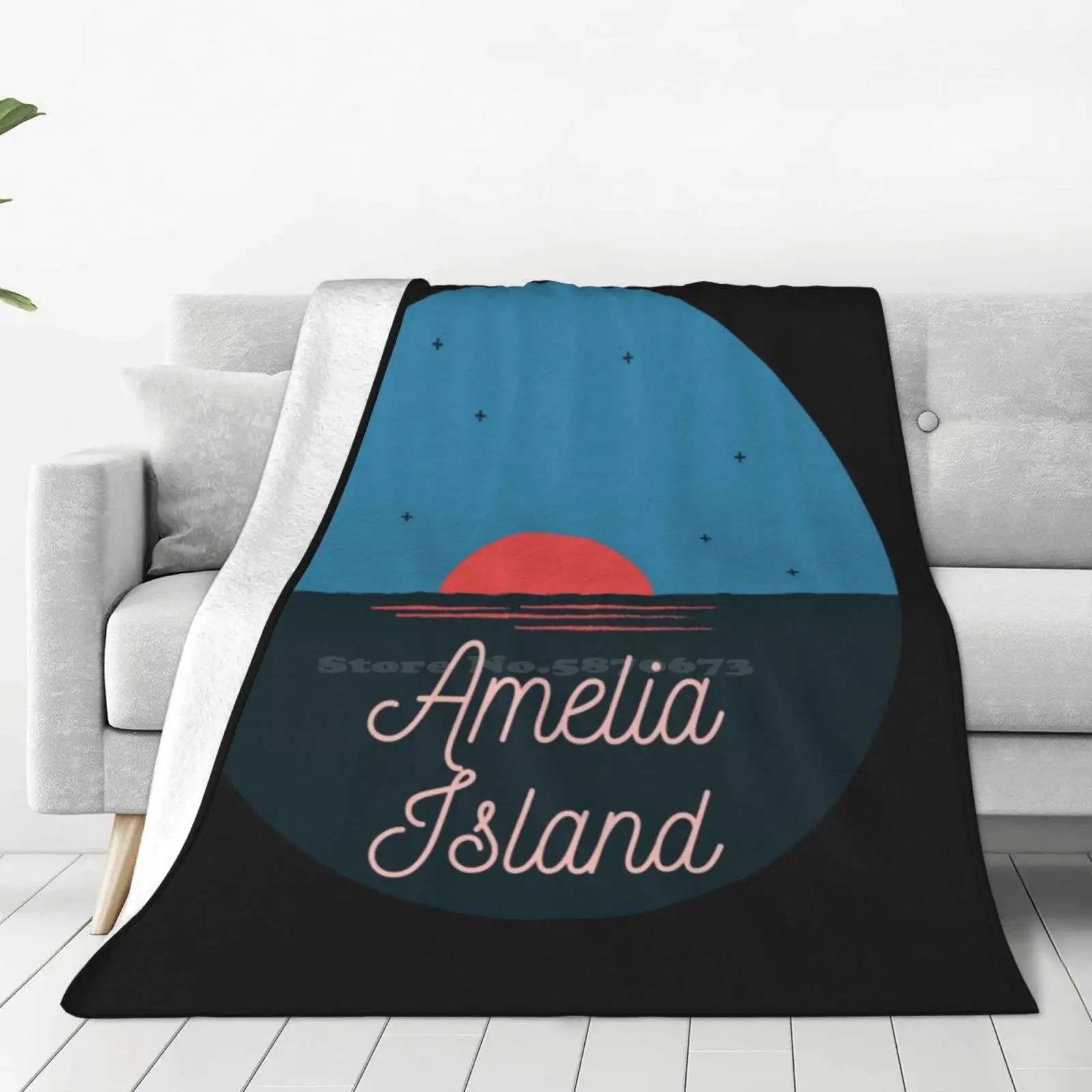 Amelia Island , Florida Fashion Soft Warm Throw Blanket Amelia Island Florida Fernandina Beach Amelia City