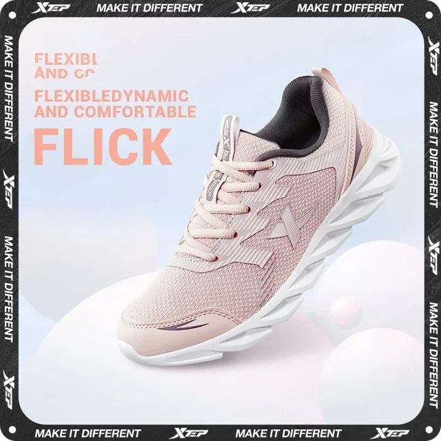 Damskie buty do biegania Xtep, nowe modne lekkie sneakersy dla kobiet, oddychające buty sportowe z amortyzacją, model 879318110073