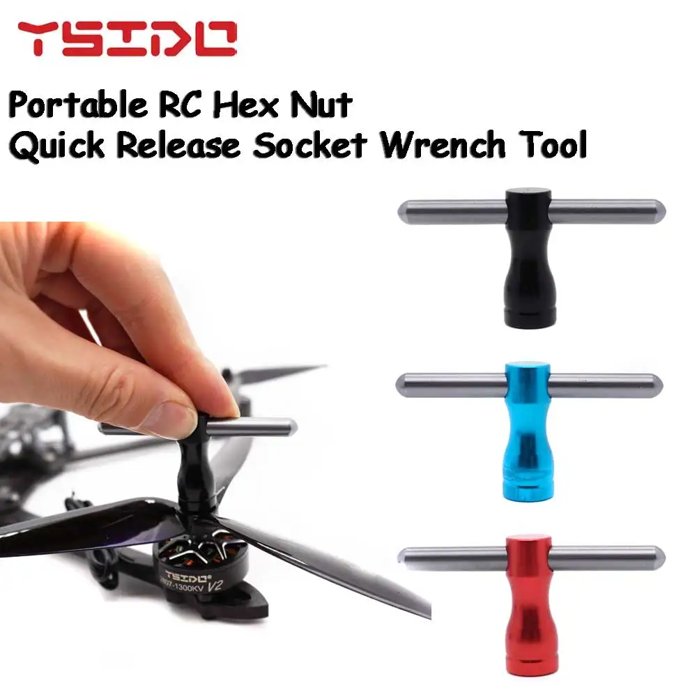 

YSIDO Propeller Cap Hex Nut Hex Nut Removal Tool Quick Release Tool Nut Wrench for RC FPV Racing Drone M5 2205 2206 2207 Motor