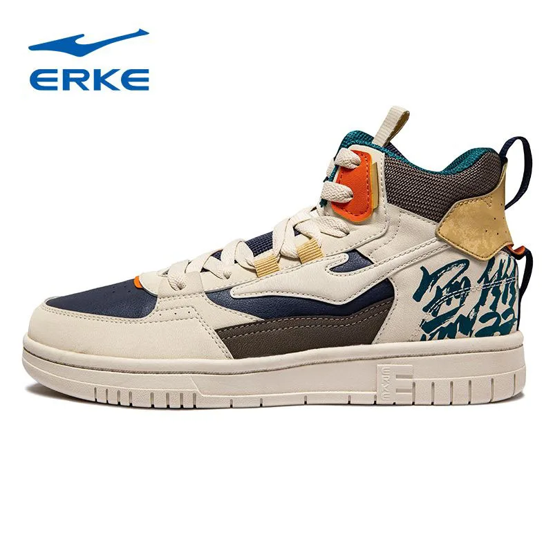 Unmatched Master Hongxing Erke High Top Retro Board Shoes Men's Shoes Autumn New Thick Sole Trendy Men's Casual Sports Shoes