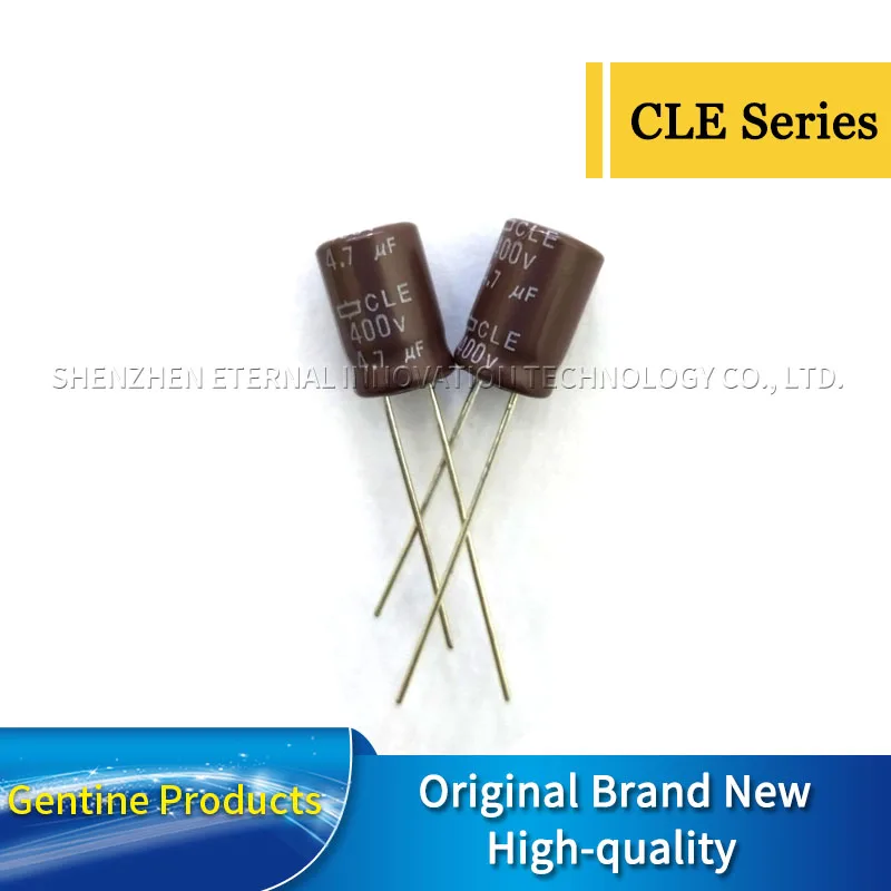 

Оригинальные Алюминиевые Электролитические Конденсаторы, длительный срок службы, низкий ЭПС, 20 шт., 400 В, 4,7 мкФ, CLE, 8x11,5 дюйма, в наличии