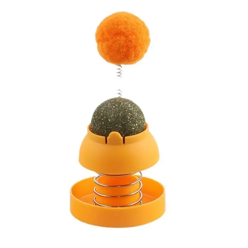 Catnip Ball Swinging Fun Cat Toys Hi Play Fun Teasing Cat Stick Bite Resistant Pet Toy Supplies