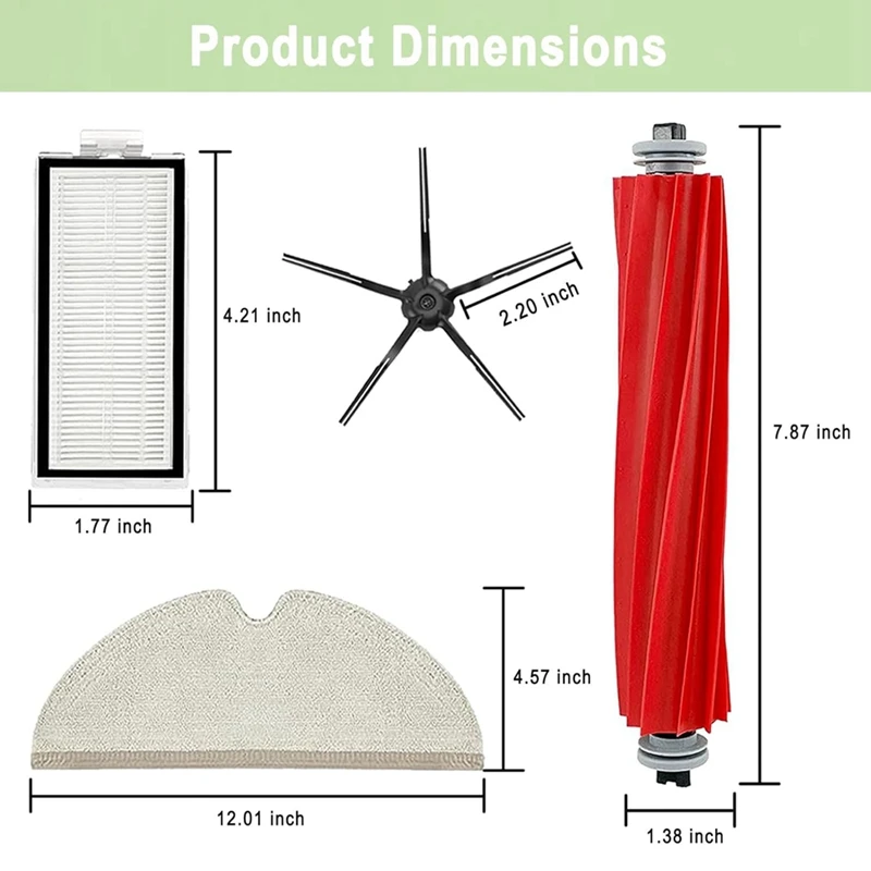 Сменная деталь для пылесоса Xiaomi Roborock Q7 Q7 + Q7 Max Q7 Max + Основная боковая щетка Hepa фильтр Швабра