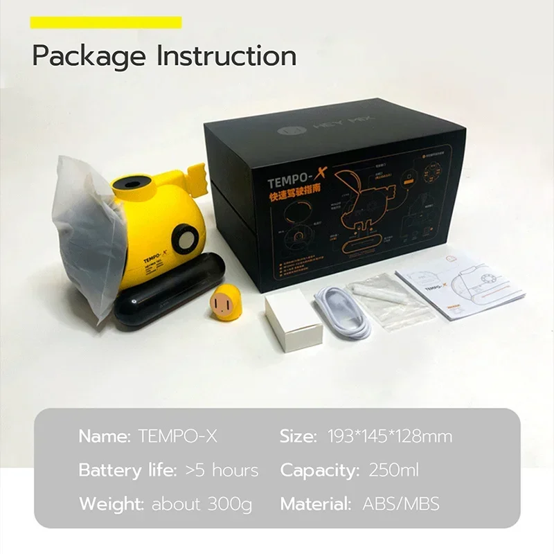 Diffusore musicale Anello di fumo Umidificatore Sottomarino Atmosfera colorata Luce a LED Capacità 250 ml Mist Maker per la scrivania di casa